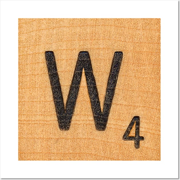 Scrabble Tile 'W' Wall Art by RandomGoodness